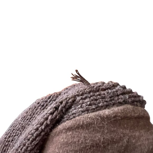 Eileen Fisher long cardigan sweater, brown organic cotton, zipper, collared, poc - Picture 5 of 8